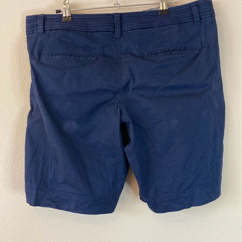 Natural Reflections Navy Blue Chino Shorts Womens Size‎ 12 Stretch Cotton Casual - Picture 3 of 10